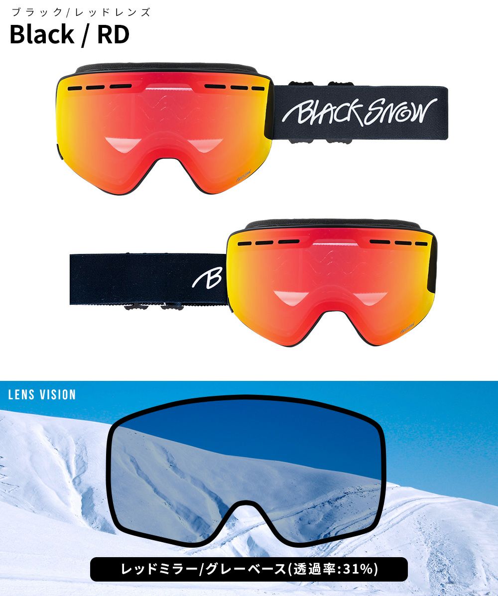 スノボ スキーゴーグル メンズ スノーボード BLACKSNOW BS25EFGG03 B
