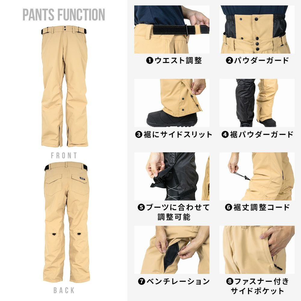 スノボウェア メンズ 上下セット スノーボードウェア BLACKSNOW