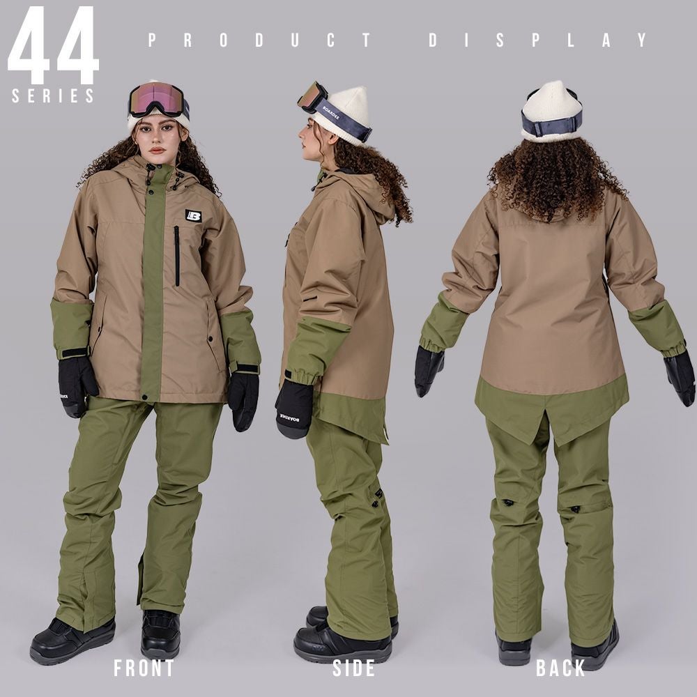 スノーボードウェア(女性用) ベージュ・カーキチェック茶系 スノボウェア レディース パンツ 単品 スノーボードウェア BOARDEE